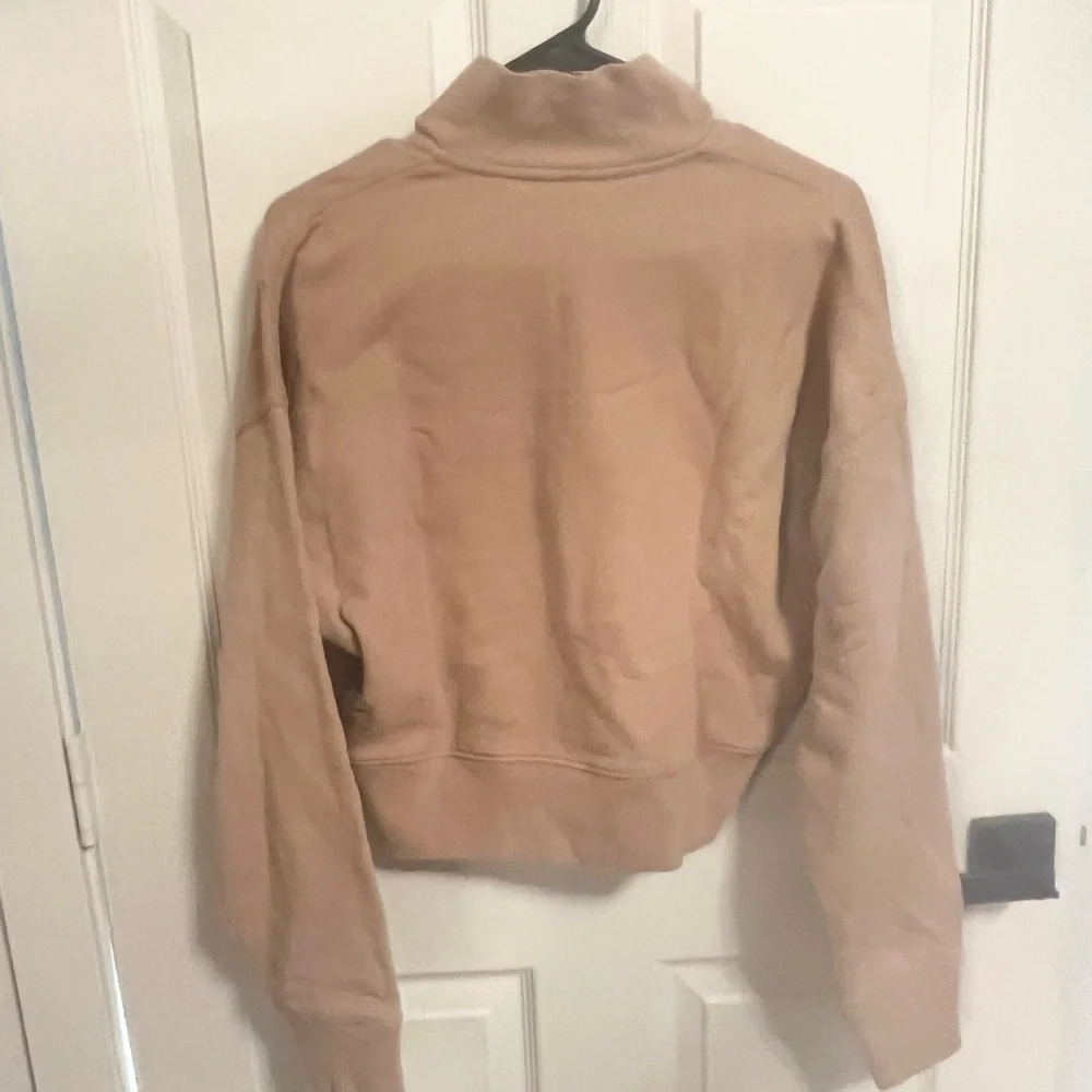 Reformation Marla cotton 1/4 zip Sweatshirt (Small) - Picture 6 of 8